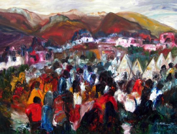 Indian Powwow (30"x40")
#0528 Indian Powwow (30"x40")
#0528