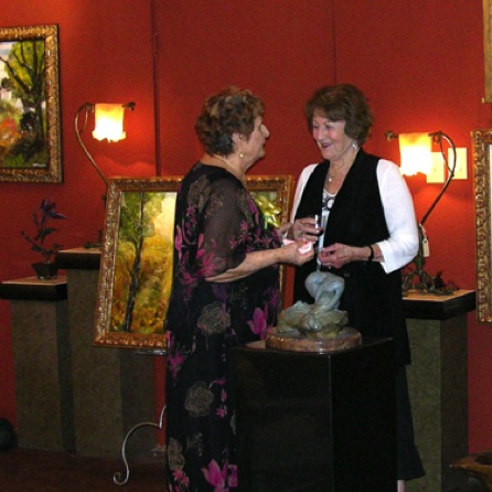 Carla Carli Mazzucato with art patron, Fausta Vitali Carla Carli Mazzucato with art patron, Fausta Vitali